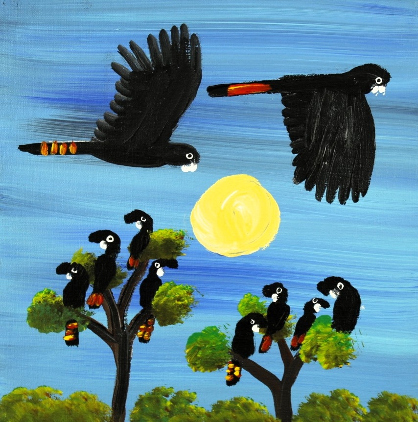 Red Tailed Black Cockatoos
